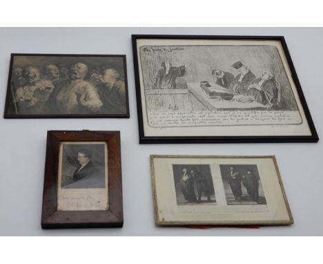 A Honore Daumier satirical print Les Gens de Justice etc (4) Condition Report:Available upon request