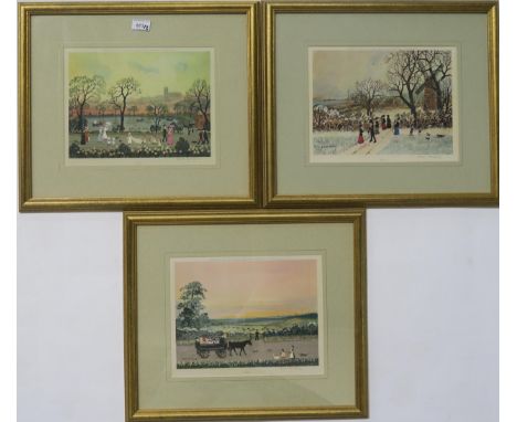 HELEN BRADLEY (BRITISH 1900-1979) SPRING; SUMMER; WINTER Print multiples, signed in graphite, 22 x 30cm (3) Condition Report: