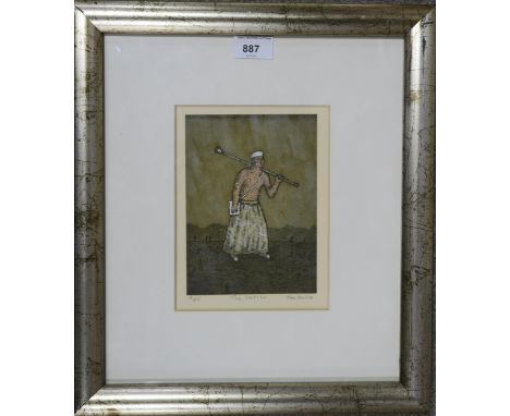 JOE DAVIE (BRITISH CONTEMPORARY) THE CARRIER &nbsp;x Mixed media print, signed lower right, titled, inscribed 'AP II', 17 x 1