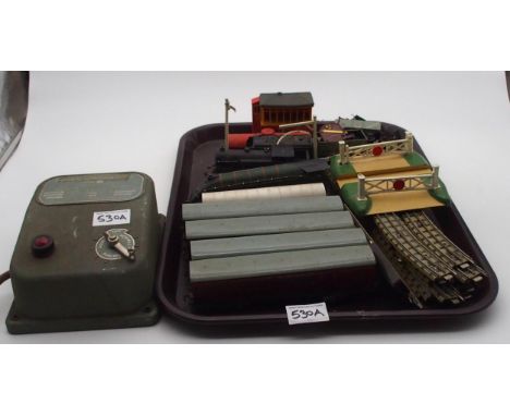 A mixed lot of Hornby Meccano model train engines and rolling stock, signals and track various makes Condition Report:Availab