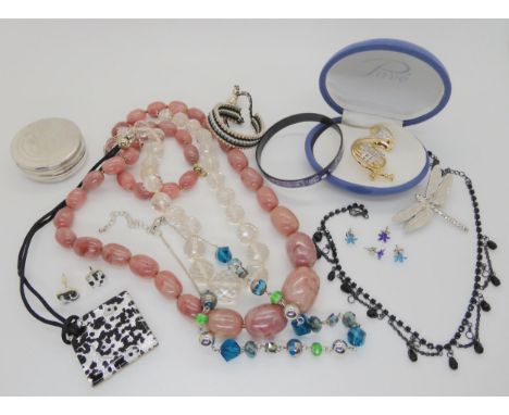 A wider Michaela Frey bangle, a Murano pendant and earrings and other item Condition Report:Not available for this lot.