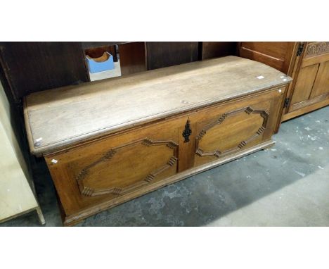 A circa 17th century Danish oak Kiste (trunk)