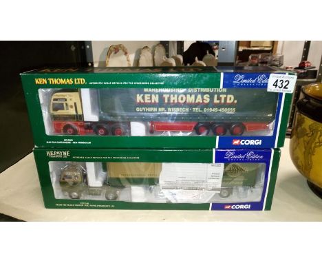 2 boxed Corgi CC13106 and CC13403 H E Payne & Ren Thomas commercial vehicles