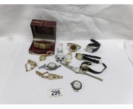 A mixed lot of ladies and gents wrist watches including Seiko, Rotary, Edwardian silver etc, many working