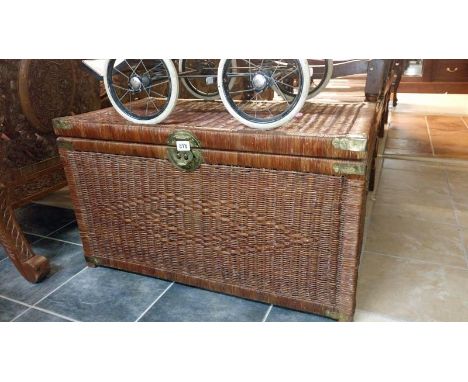 A wicker trunk
