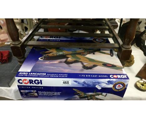 A limited edition Corgi Avro Lancaster bomber aeroplane (Canadian warplane heritage museum) V532622F