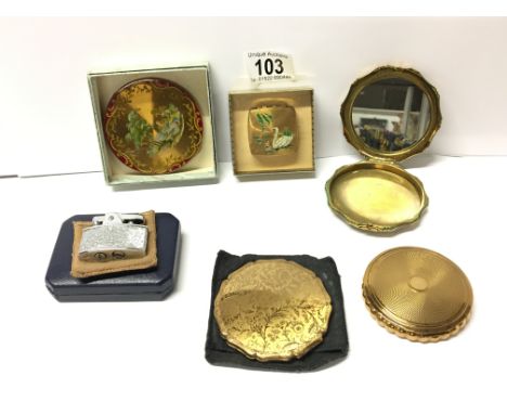 A mixed lot of compacts and a Ronson lighter in original box