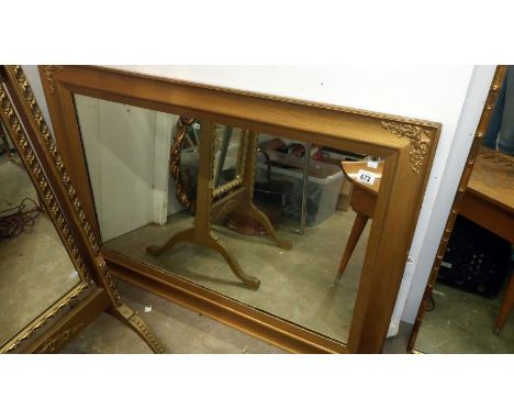 A large framed mirror