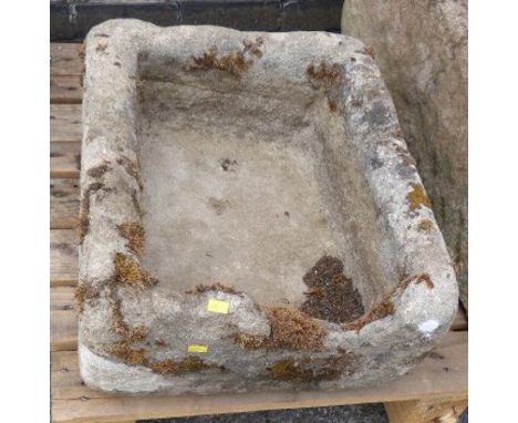 A sandstone trough 48cm x 39cm x 24cm Condition reports cannot be done for our Interiors sales.