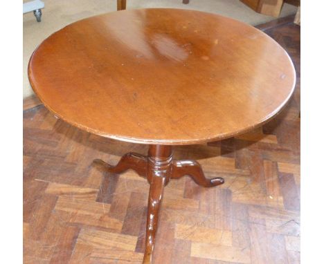 George III mahogany tripod table 83cm diameter Condition reports cannot be done for our Interiors sales.