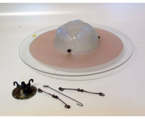 Jobling Lalique style hanging centre hall light Condition reports cannot be done for our Interiors sales.