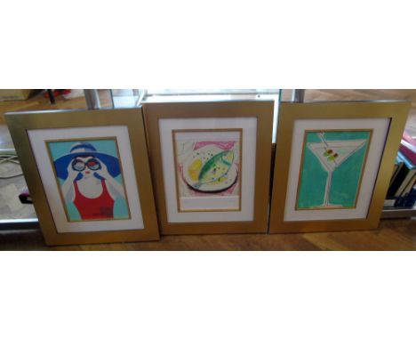 Limited edition print 15/25 signed LEH, one other unsigned and "Ocean Independence" print. Condition reports cannot be done f