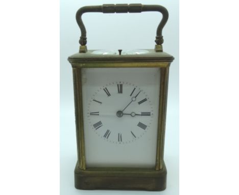 Drocourt of Paris repeating Carriage clock No 19806 inscribed 'From H.W. Nov'r 1882' (presentation to employee from Whitbread
