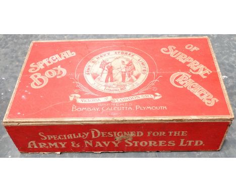 Army & Navy Stores Ltd. Pine advert box 