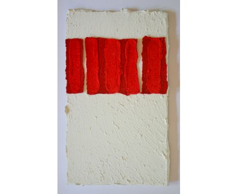 PINO PINELLI(Catania 1938 – Milano 2024) Pittura incollata, 2003Tecnica mista e collage su cartoncino cm 25x15,5Firma, titolo