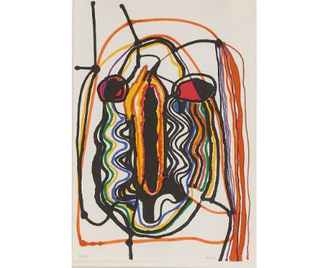 ALBERTO BURRI(Città di Castello 1915-Nizza 1995)Saffo-Litografia 1, 1973-76Litografia a colori cm 25x17,5, Es. 30/90Firma in 