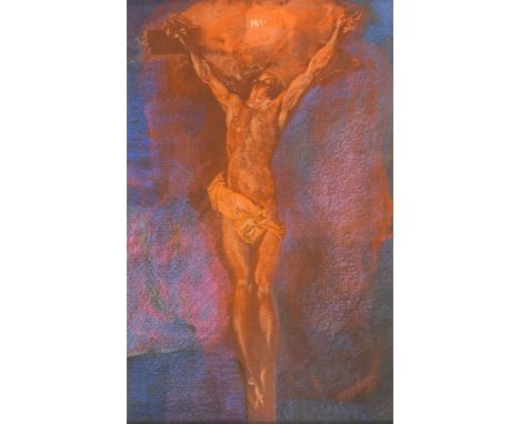 IVANO FABBRI (FABBRIANO)(Ferrara 1936 - 2019)CrocifissioneTecnica mista su carta cm 50x32Firma al fronteOpera in cornice