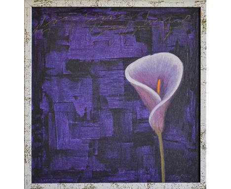 LUCA BELLANDI(Livorno 1962)Flower 1, 2008Serigrafia materica cm 50x50  Es. LXXV/CFirma e tiratura al fronteCertificato di aut
