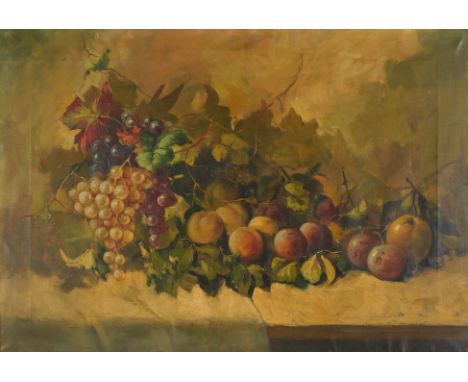 MARIO CAPUZZO(Badia Polesine 1902 - Pontemaodino 1978)Natura mortaOlio su tela cm 70x100Opera non firmataOpera condizionata i