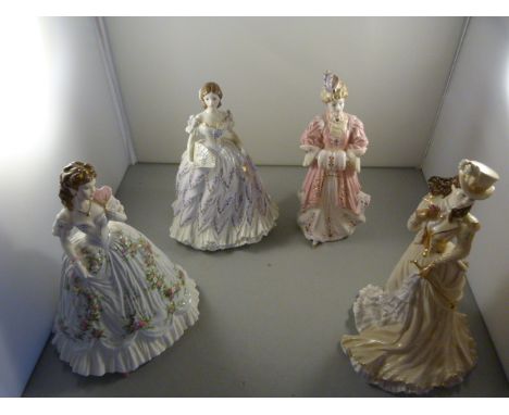 Four figures - two Royal Worcester and Two Coalport