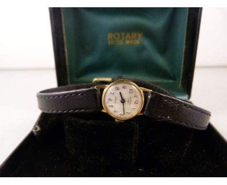 A 9ct Gold hallmarked ladies wrist watch made by Rotary 