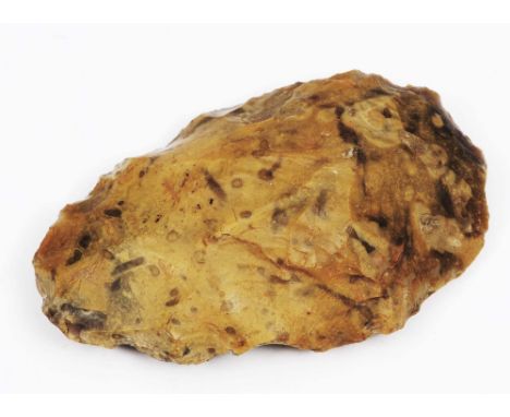 A PALEOLITHIC FLINT HAND AXE of the Swanscombe type