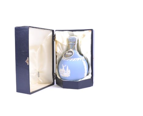 A boxed bottle of Glenfiddich 21 Year Old Scotch Whisky within Wedgwood decanter. Exclusively designed for William Grant &amp