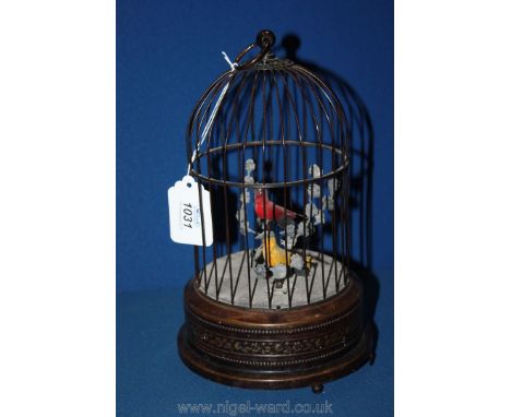 An exquisite automaton of two Birds in cage