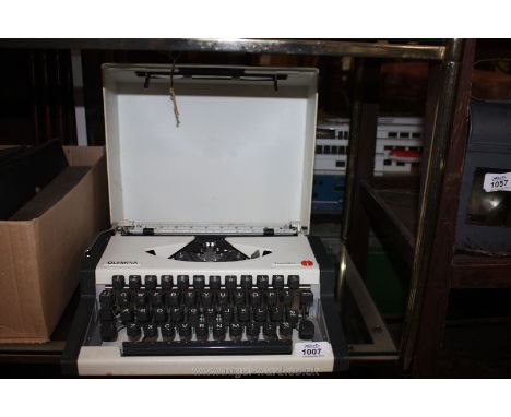 An Olympia Traveller typewriter.