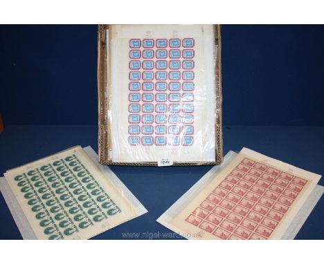 United Nations UMM whole sheets (total of 31) from 1951-56 period including first issue lower denominations and six other iss