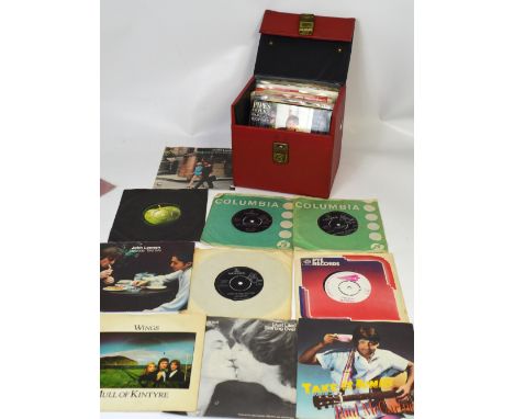 Approximately fifty vinyl singles, mainly Beatles and related to include The Beatles 'I Want To Hold Your Hand', John Lennon 