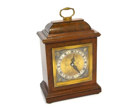 A walnut cased Garrard & Co of Regent St, London Elliott mantel clock the silvered ring set with Roman numerals within gilt m