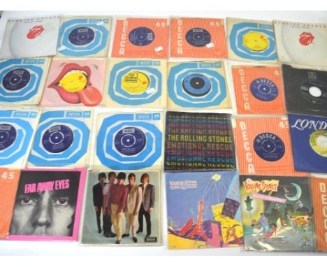 Forty mainly original Rolling Stones singles to include 'Going To A Go Go', 'Harlem Shuffle', 'Get Off My Cloud', 'Jumping Ja