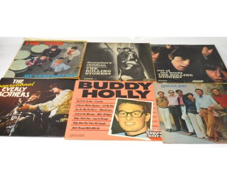 Six vinyl LP albums to include The Who, 'My Generation', 'Rolling Stones', 'December's Children', 'Out Of Our Heads' etc.