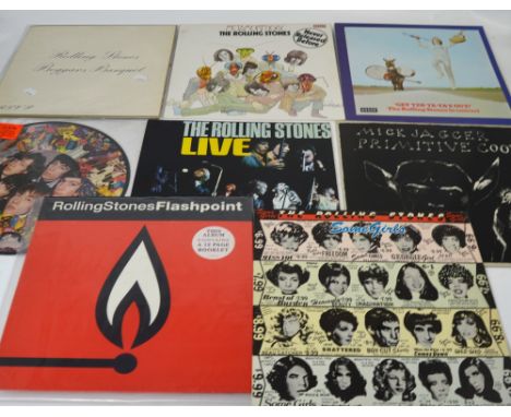 Eight Rolling Stones albums to include 'Some Girls' which later the cover artwork became banned, a Dutch copy of 'Flash Point