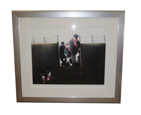 Mackenzie Thorpe (1956-present) limited edition print on paper, 'We'll Beat Them Next Time Dad', signed and titled in pencil 