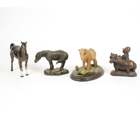 A selection of horse sculptures, onyx, resin and ceramic examples, by Kaiser, Tenone Gallery and others (12)