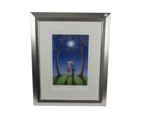 Paul Horton (1958-) limited edition print on paper, 'The Goodnight Kiss', signed and titled in pencil (lower right) , with ce