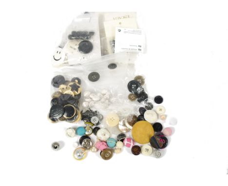 A large collection of 20th &amp; 21st Century buttons, metal, ceramic, fabric and plastic examples, assorted designs and size
