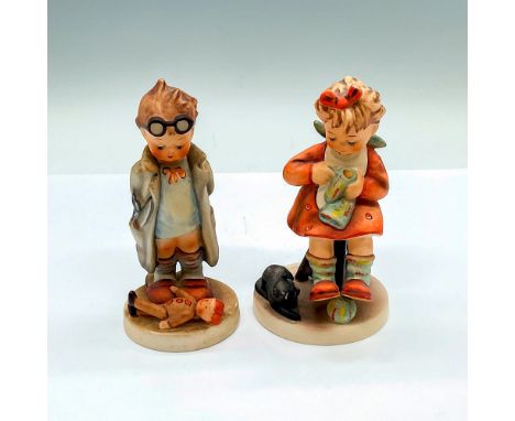 Includes Doctor (HUM 127) and Mother's Helper (HUM 133). Goebel Hummel backstamps. Doctor: 2.5"L x 2.25"W x 4.75"H. Mother's 