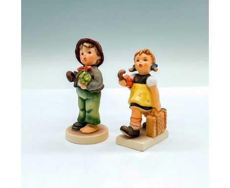 Includes 1965 Lost Stocking (HUM 374), and 2004 North American limited edition Merry Wandress (HUM 2059). Goebel Hummel backs