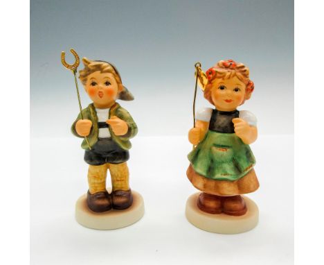 Matte finished, hand painted figures of children 2296 and My Lucky Heart 2298. Marked M.I. Hummel Club 2010 and Exclusive Edi