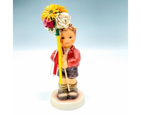 This Spring Gifts figurine features a boy holding a group of flowers up on a stick. Figurine #2273 TMK8. Goebel backstamp. Is