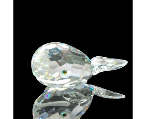 Marked as early registration gift for the 1990 DC Gala. Figural has clear faceted body with frosted mouth and colored eyes. S