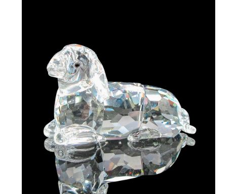 Part of the Peaceful Countryside group. Clear faceted body with jet crystal button eyes. Swarovski backstamp. 7674000003. Art