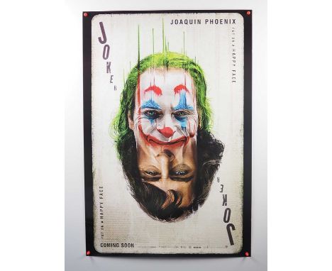 JOKER (2019) - 'Playing Card' style Thai one sheet movie poster of Joaquin Phoenix in the title role - rolled