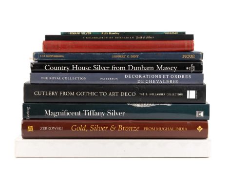 A collection of silver reference books, including: Saad Al-Jadir, Islamic Silver Treasures, Country House Silver from Dunham 