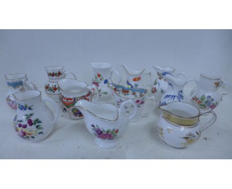 A collection of 12 Royal Worcester replica miniature jugs from the Historic Jugs Collection, comprising: Chelsea Ewer, Cabbag