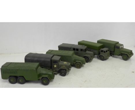 Six Dinky Toys, Corgi Toys and Solido Army die-cast Personnel Carriers 