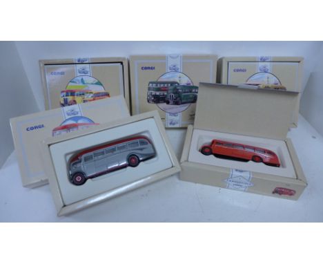 Five boxed Corgi Toys commercial vehicles, boxed 